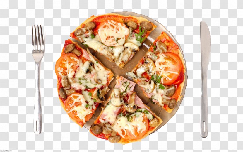 Pizza European Cuisine Italian Tomato Omelette Cheese - Food Transparent PNG