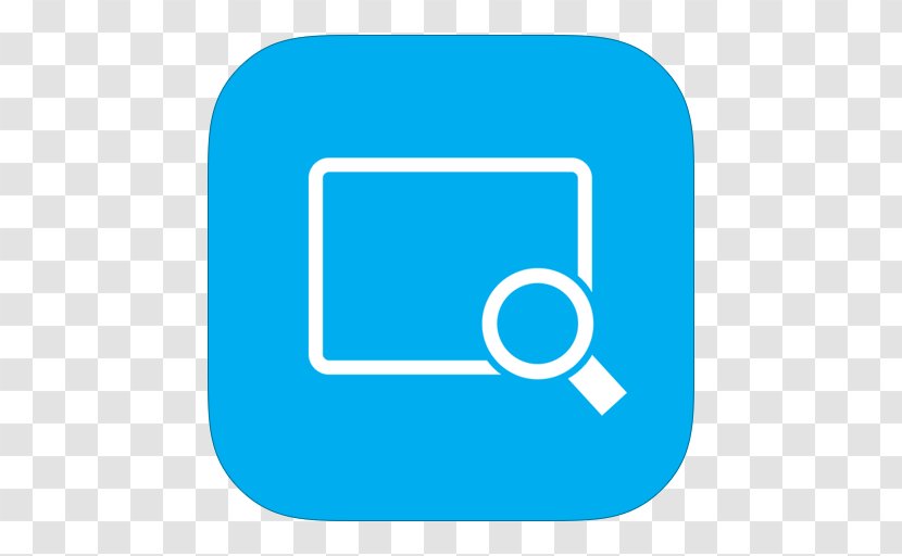 Blue Computer Icon Area Text - Software - MetroUI Apps Magnifier Transparent PNG