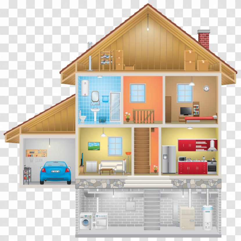 Attic House Plan Home Inspection Basement - Facade Transparent PNG