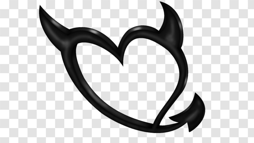 Heart Arrow Black Transparent PNG