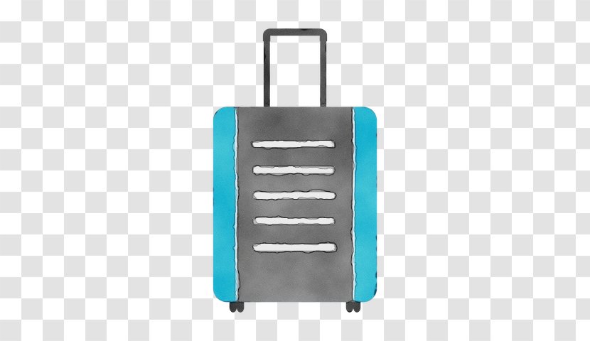 Turquoise Aqua Suitcase Teal Hand Luggage - Rectangle Transparent PNG