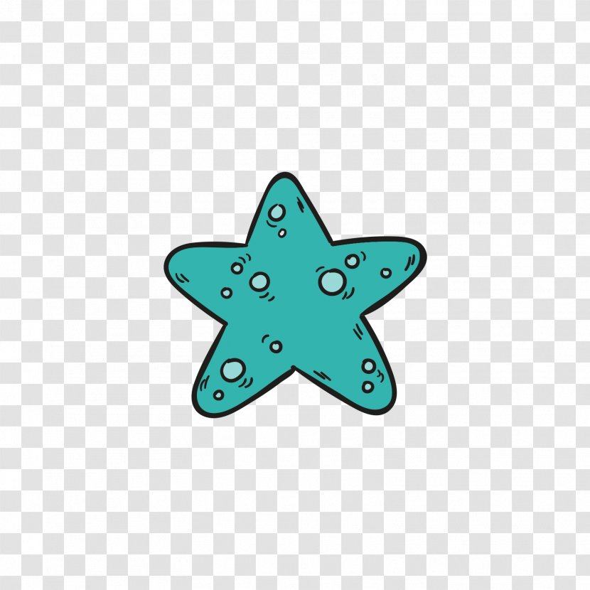 Icon - Drawing - Green Five Angle Starfish Transparent PNG