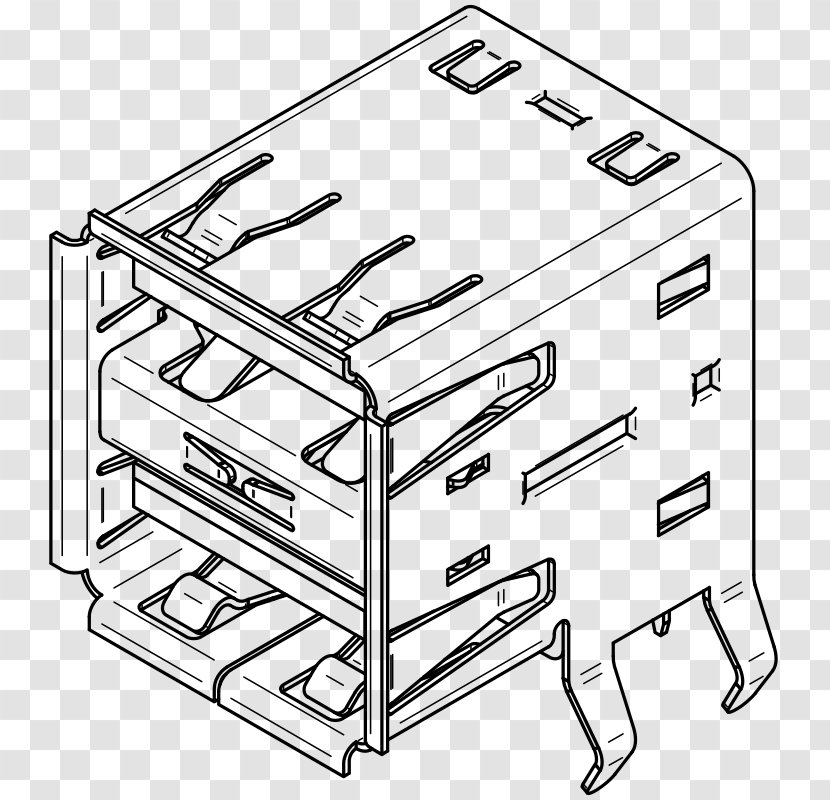 USB Electrical Connector Clip Art - Line Transparent PNG