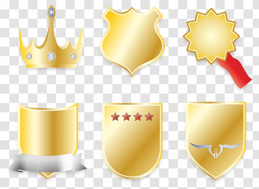 Coat Of Arms Shield Gold Banner - Joias Transparent PNG