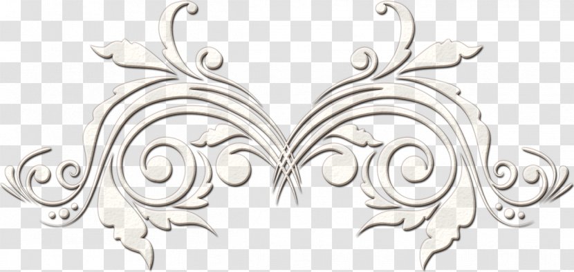 White Line Art Body Jewellery Sketch - Artwork Transparent PNG