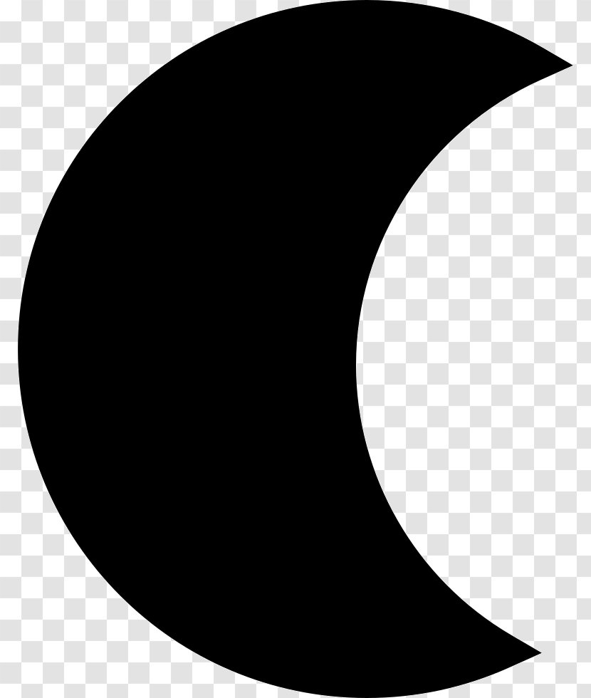 Lunar Phase Moon Crescent - Black Transparent PNG