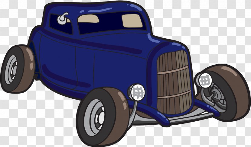 Cartoon Hot Rod Classic Car Clip Art - Drawing Transparent PNG