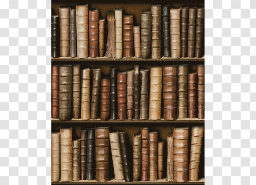 Bookcase Shelf Paper Wallpaper - Book Transparent PNG