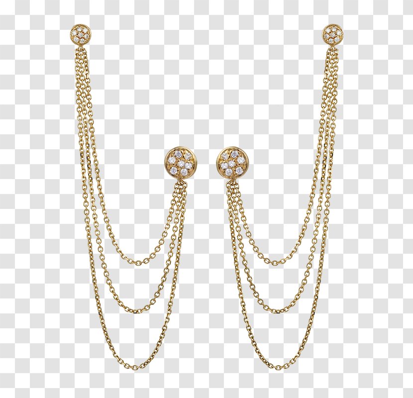 Earring Body Jewellery Chain Necklace - Frame - Ear Piece Transparent PNG