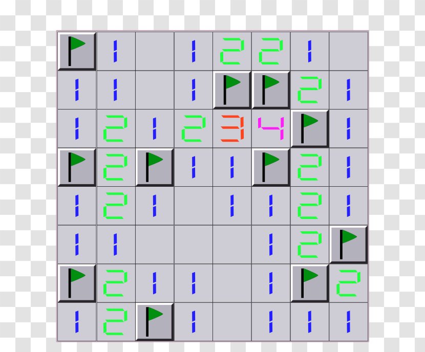 Minesweeper Rectangle Area Transparent PNG