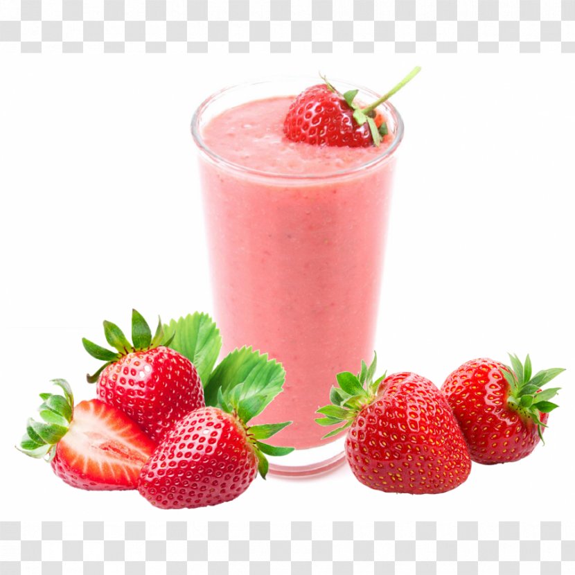 Strawberry Juice Smoothie Cream - Non Alcoholic Beverage - Milkshake Transparent PNG