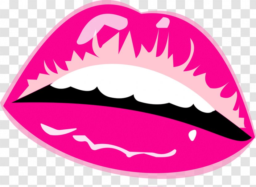 Lip Smiley Clip Art - Flower - Pink Lips Transparent PNG