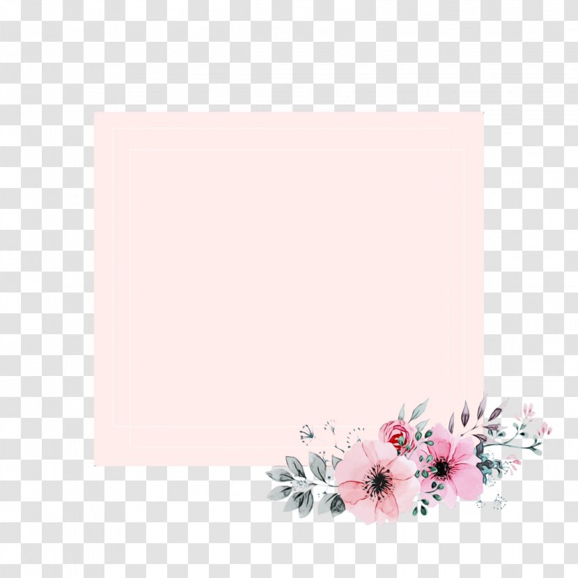 Pink Flower Cartoon - Paper Product - Wildflower Rectangle Transparent PNG