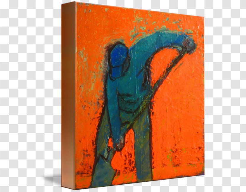 Modern Art Acrylic Paint Painting Gallery Wrap - Orange Sky Transparent PNG
