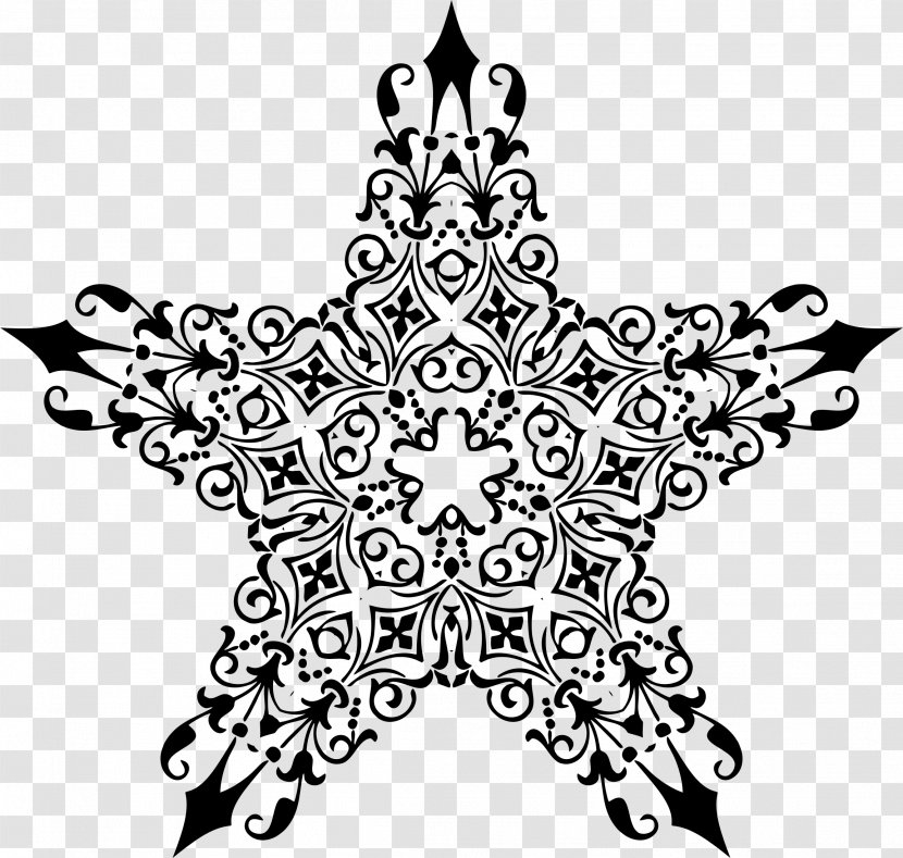 Star Decorative Arts Ornament Clip Art - Line - Ornamental Transparent PNG