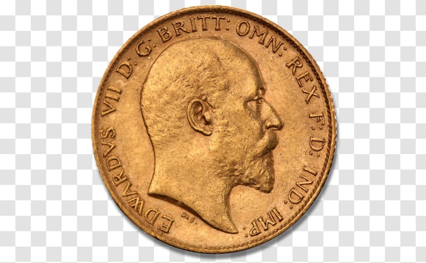 Gold Coin Half Sovereign - Medal Transparent PNG