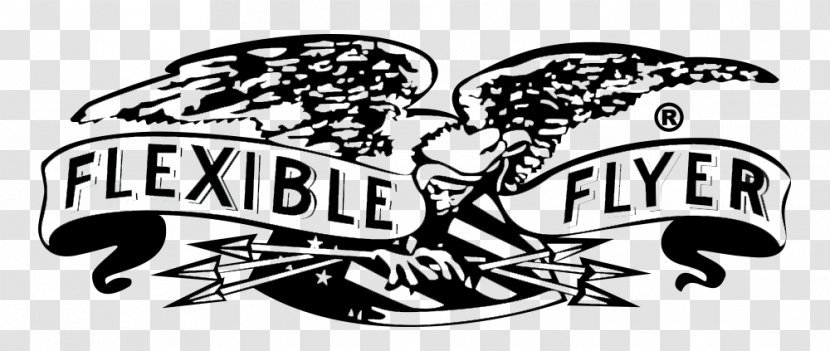 Flexible Flyer Sled Logo Toboggan Snow - Recreation - American Transparent PNG