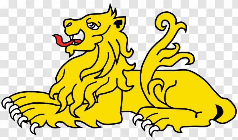 Lion Attitude Clip Art Coat Of Arms Leopard - Yellow Transparent PNG