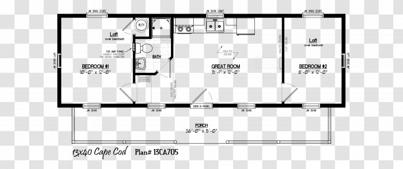 House Plan Floor Log Cabin - Prefabricated Home - Bed Transparent PNG