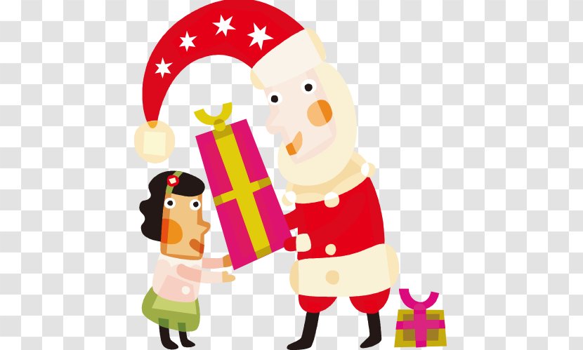 Gift Card Template Voucher Christmas - Vector Illustration Santa Claus Decoration Transparent PNG