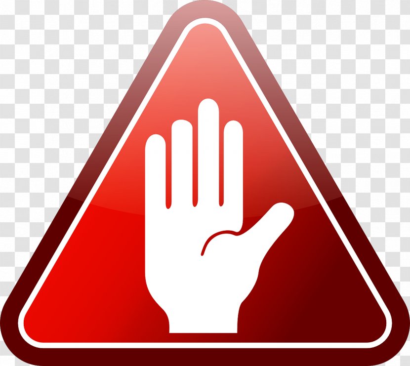 Hand Clip Art - Text - Sign Stop Transparent PNG