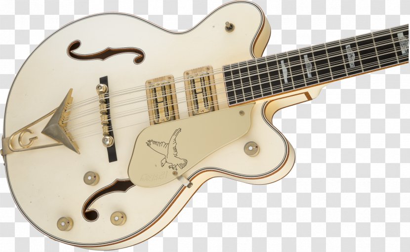 Gretsch White Falcon Twelve-string Guitar Musical Instruments String - Watercolor - Bass Transparent PNG