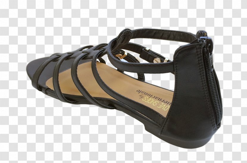 Sandal Footwear Shoe Slide Brown - Zipper Transparent PNG