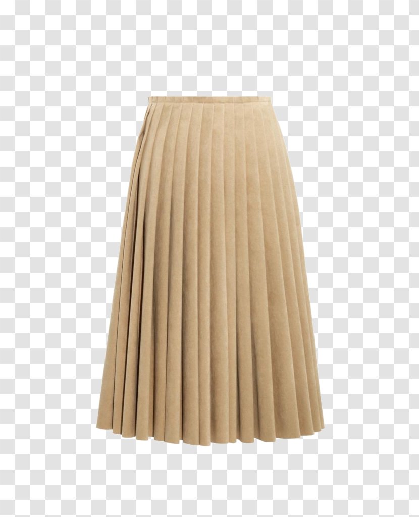 Skirt Pleat Acne Studios Suede Fashion - Beige - Long Transparent PNG