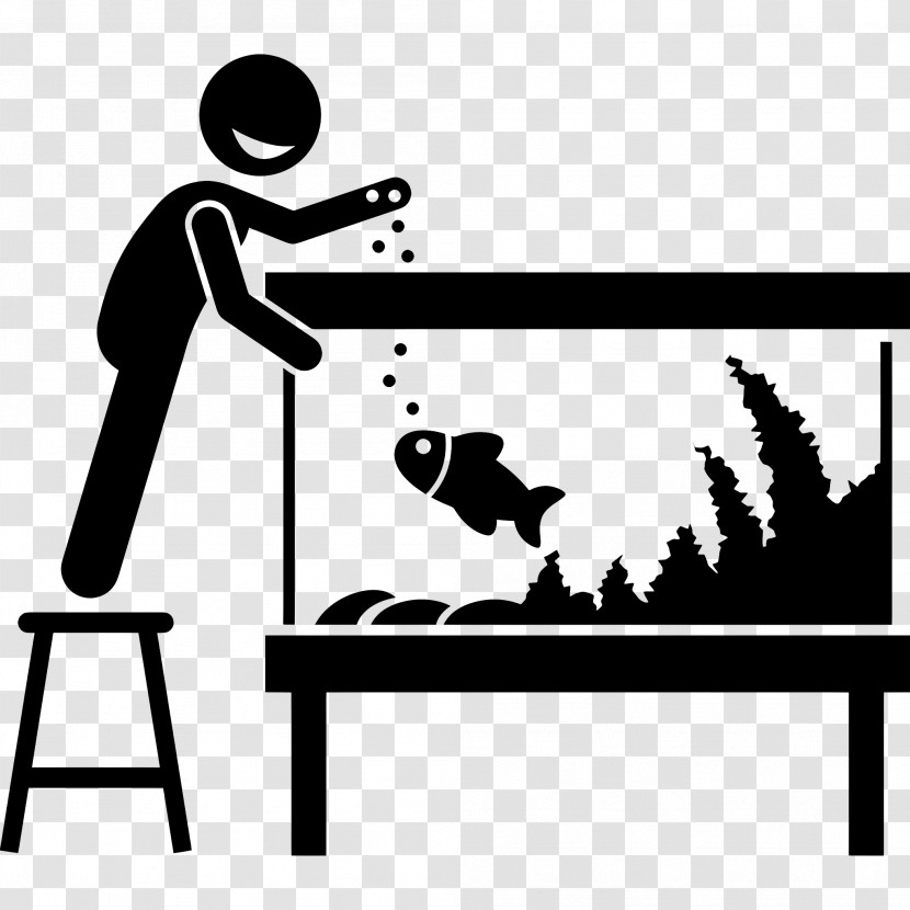 Fish Feeding - Feeding Fish In Tank Transparent PNG