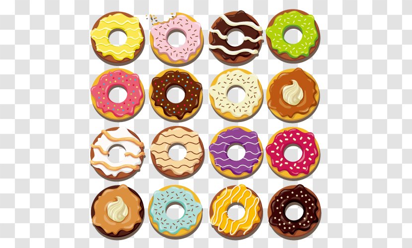 Drawing Euclidean Vector Illustration - Food - Donuts Transparent PNG