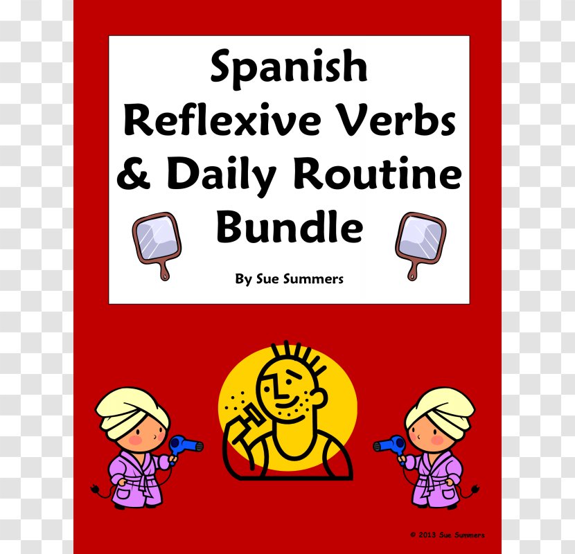 Reflexive Verb Vocabulary Spanish Verbs Word Transparent PNG