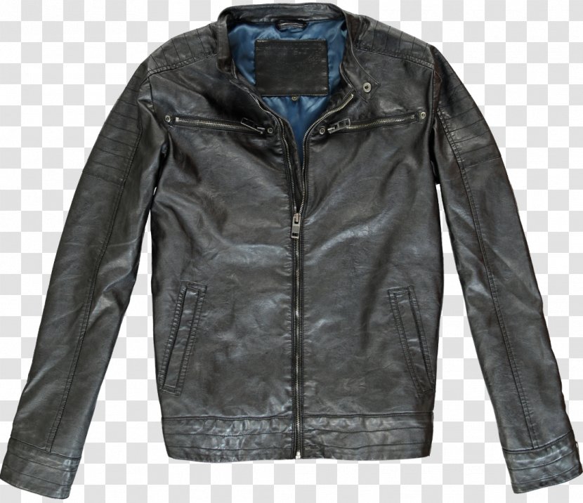 Leather Jacket Blouson Flight Clothing - Outerwear - Street Beat Transparent PNG