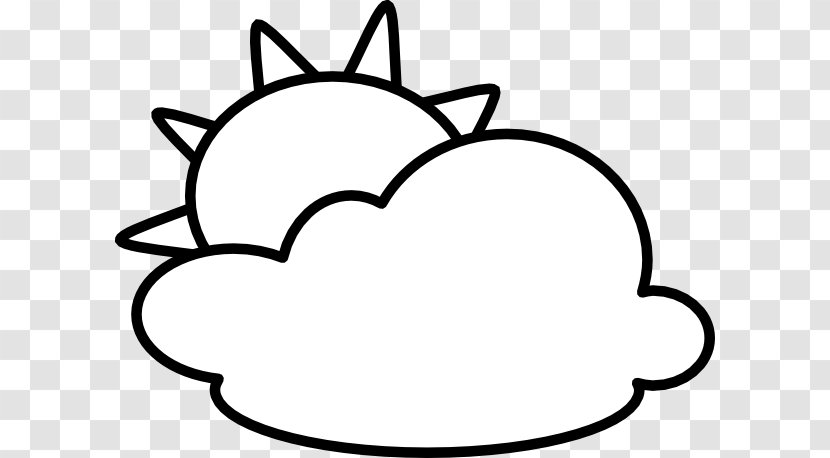Cloud Drawing Clip Art - Nose - Black And White Weather Clipart Transparent PNG