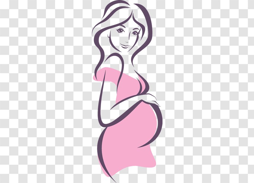 Drawing Pregnancy Baby Gender Plus Woman - Heart Transparent PNG