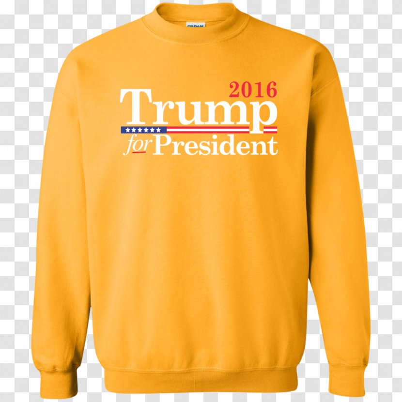 Hoodie T-shirt Sweater Clothing Crew Neck - Shirt - Donald Trump Presidential Campaign, 2016 Transparent PNG