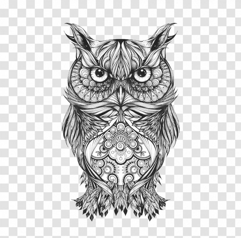 Owl Tattoo Drawing Body Art Sketch Transparent PNG