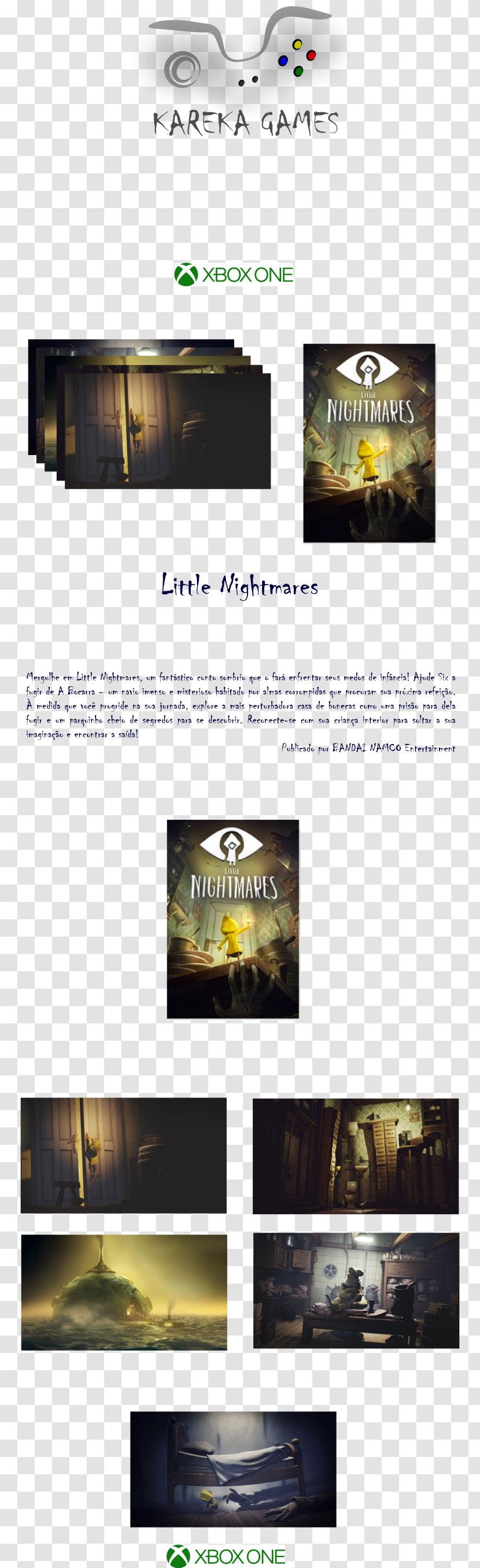 Little Nightmares (Digital Download Code) Brand Xbox One - Bandai Namco Entertainment Transparent PNG