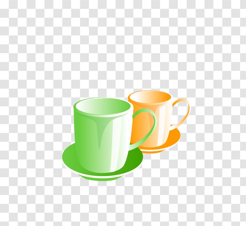 Coffee Cup Kitchen - Saucer - Colored Glass Transparent PNG