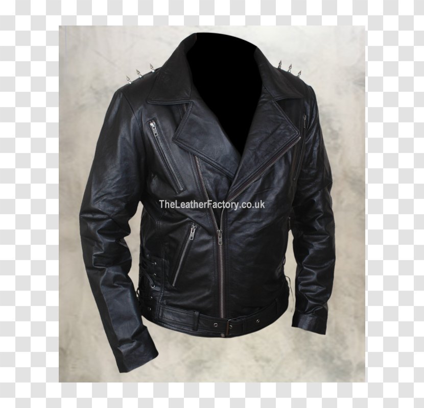 Leather Jacket Johnny Blaze T-shirt Ghost - Tshirt Transparent PNG