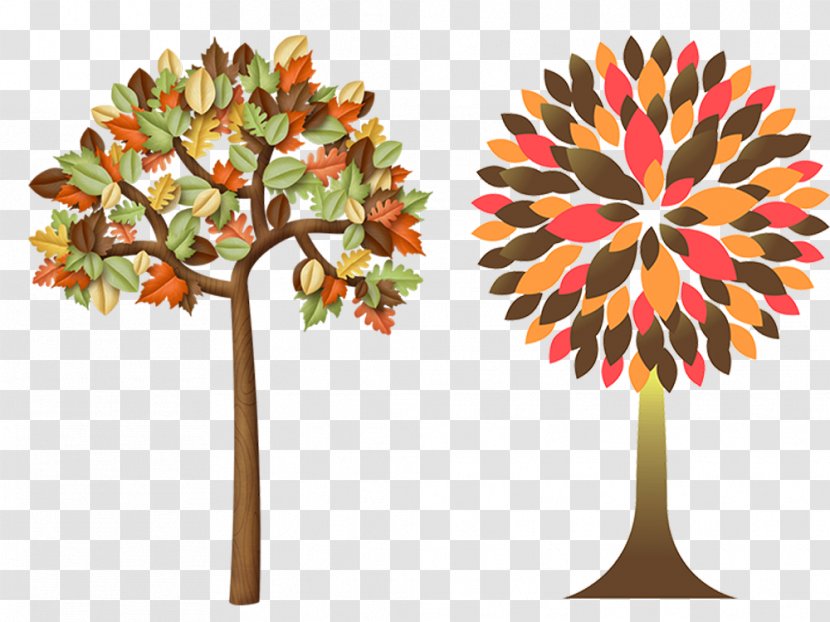 Tree Autumn Leaf Color Clip Art - Flowerpot - Trees Material Transparent PNG