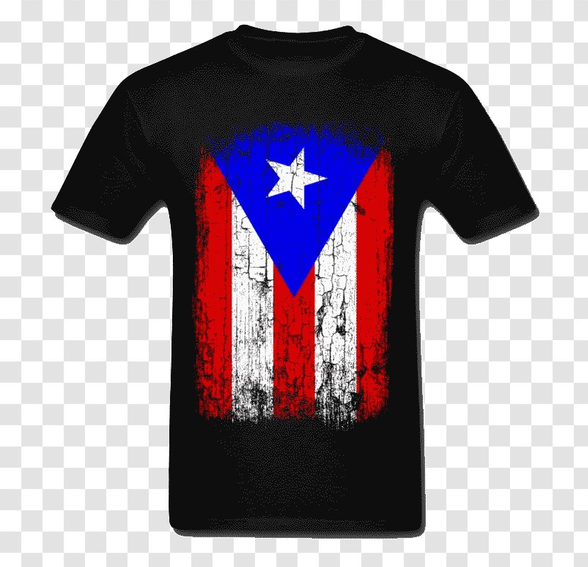 Long-sleeved T-shirt Flag Of Puerto Rico Printed - Spreadshirt Transparent PNG
