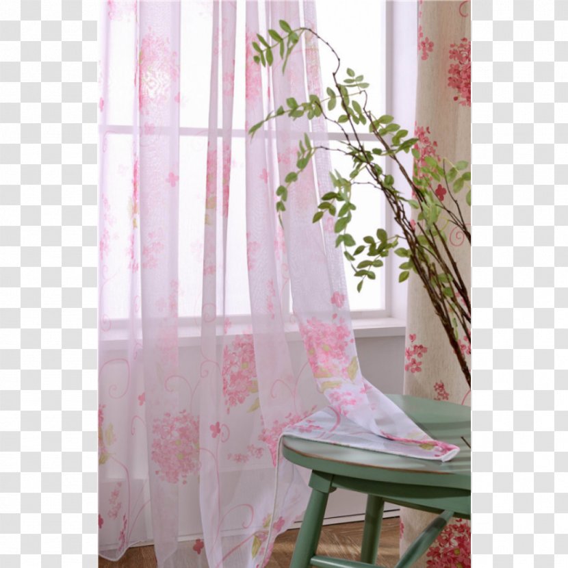 Window Treatment Curtain Textile Interior Design Services - Pink Transparent PNG