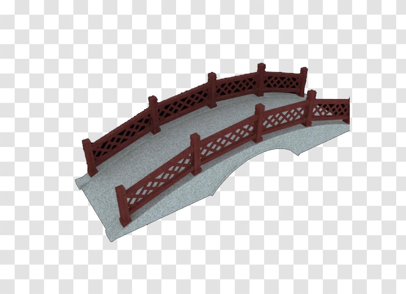 Arch Bridge Timber - Stone Traditional Wooden Model Illustration Transparent PNG