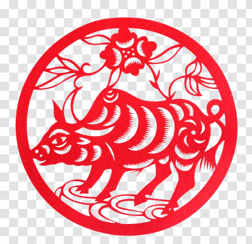 Flag Of India Chinese Zodiac Papercutting Clip Art - Paper-cut Bison Transparent PNG