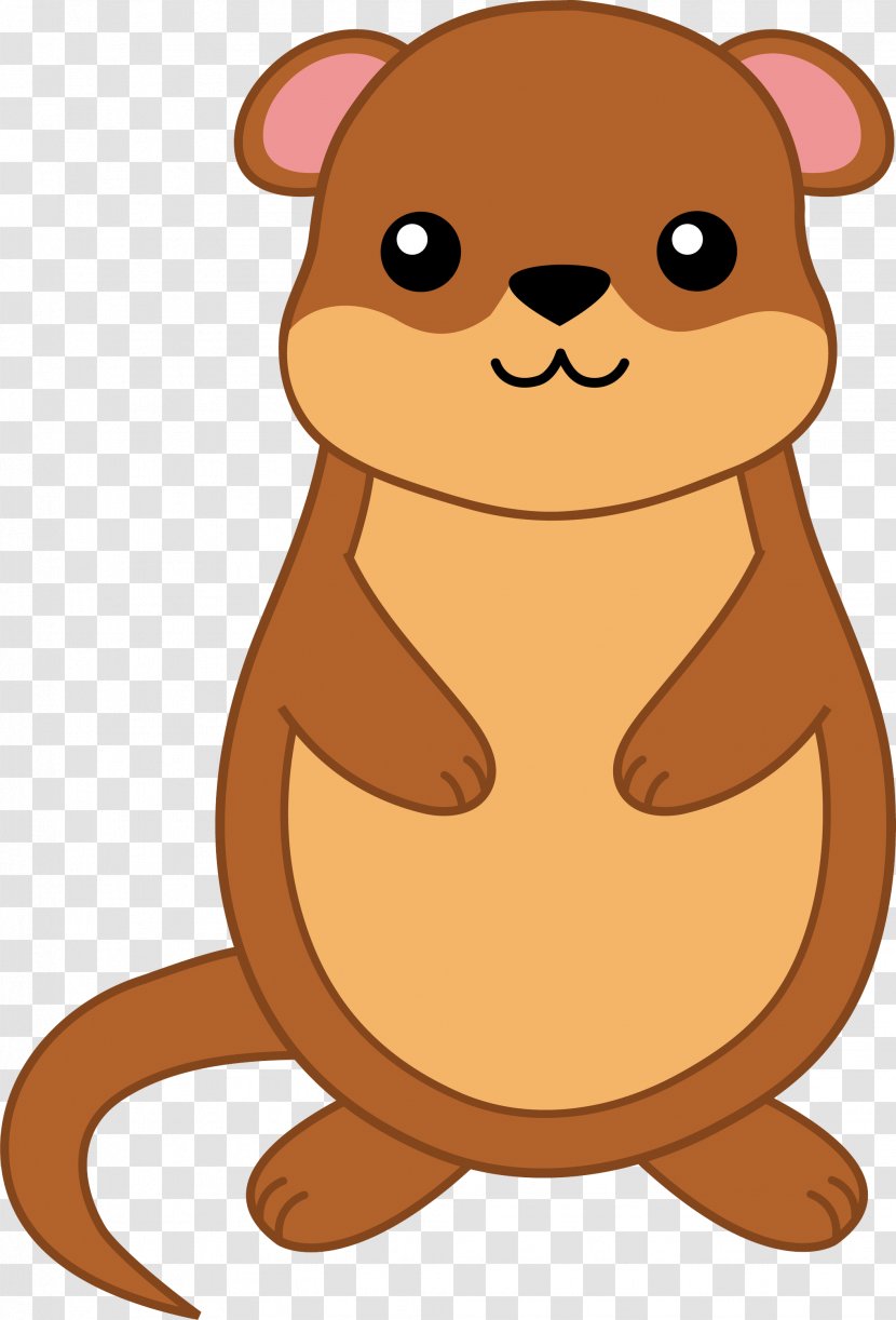 Cartoon Clip Art Animal Figure Groundhog Beaver - Brown Bear Transparent PNG