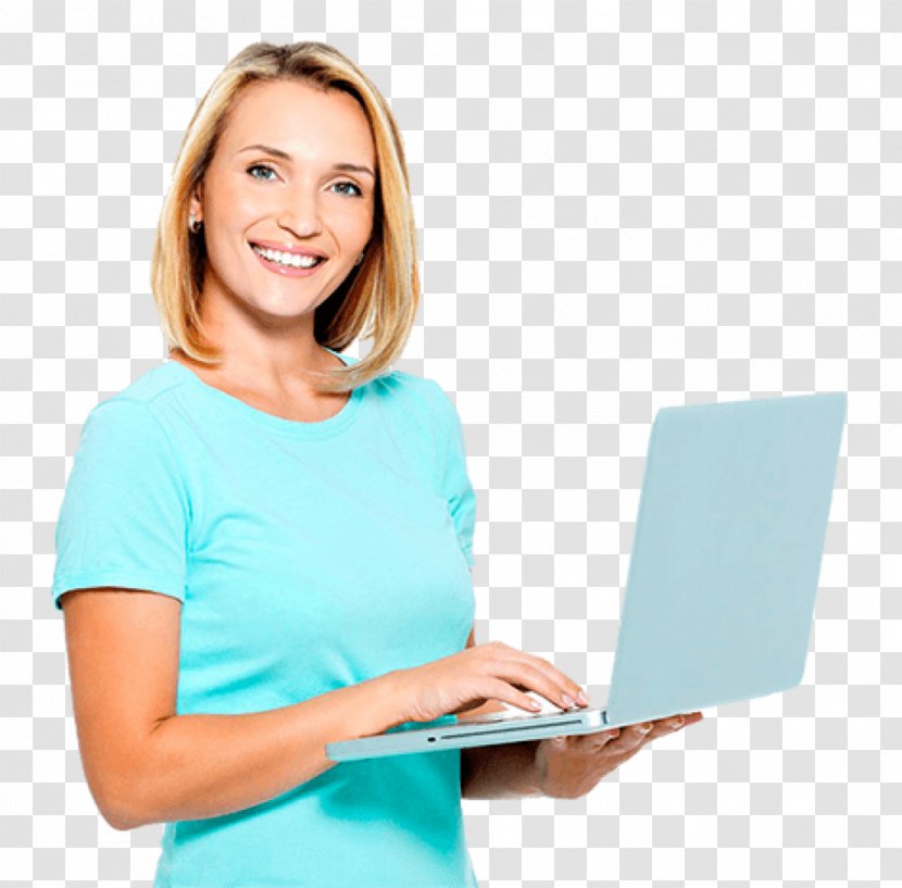 Laptop Marketing Service Business Stock Photography - Information - Happy Woman Transparent PNG