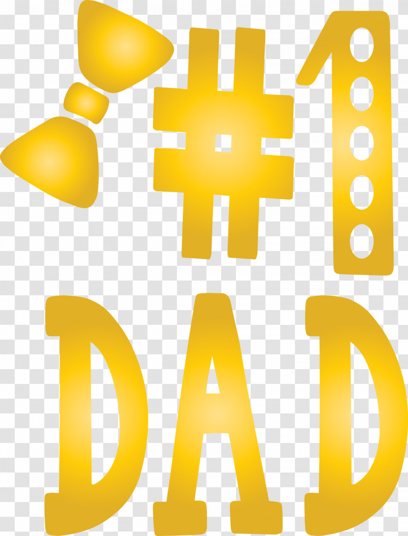 No1 Dad Happy Fathers Day Transparent PNG