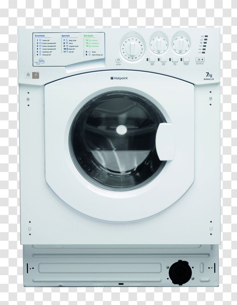 Hotpoint Washing Machines Home Appliance Laundry - Digital Transparent PNG