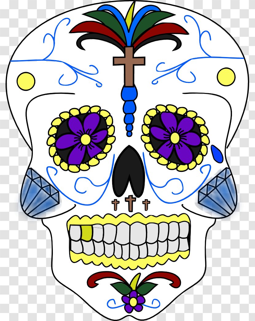 Visual Arts Graphic Design Clip Art - Skull - Flower Transparent PNG