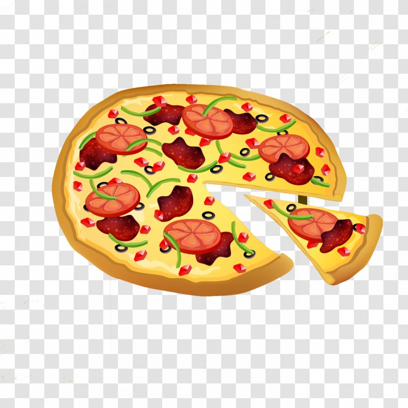 Pizza Menu Chef - Vintage - Sliced ​​pizza Transparent PNG